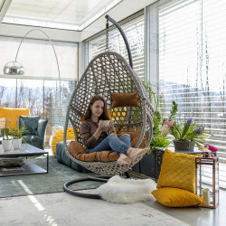 Függőszék Neul szürke-fekete-barna