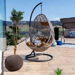 Függőszék Neul szürke-fekete-barna