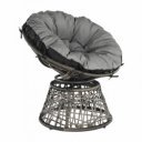 Forgófotel párnával Triss szürke-fekete