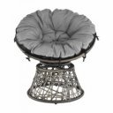 Forgófotel párnával Triss szürke-fekete