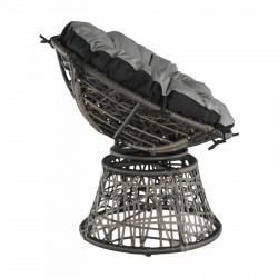 Forgófotel párnával Triss szürke-fekete