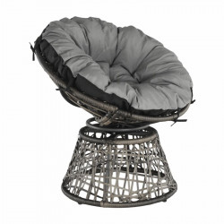 Forgófotel párnával Triss szürke-fekete