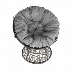 Forgófotel párnával Triss szürke-fekete