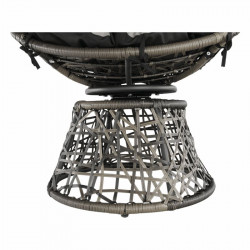 Forgófotel párnával Triss szürke-fekete