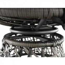 Forgófotel párnával Triss szürke-fekete