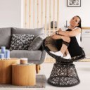 Forgófotel párnával Triss barna-fekete-bézs