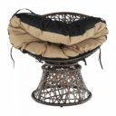 Forgófotel párnával Triss barna-fekete-bézs