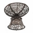 Forgófotel párnával Triss barna-fekete-bézs