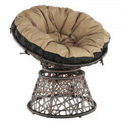 Forgófotel párnával Triss barna-fekete-bézs Kert Tempo Kondela