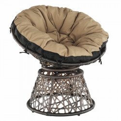 Forgófotel párnával Triss barna-fekete-bézs Kert Tempo Kondela