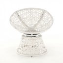 Forgófotel párnával Triss fehér-petróleumkék