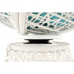 Forgófotel párnával Triss fehér-petróleumkék