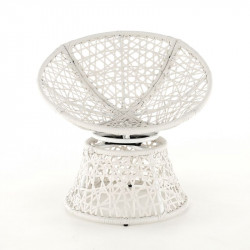 Forgófotel párnával Triss fehér-petróleumkék