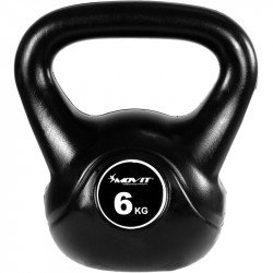 Kettlebell MOVIT 6 kg fekete Fitness MOVIT