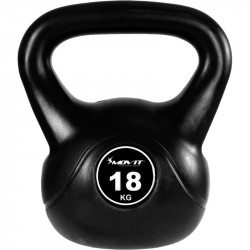 Kettlebell MOVIT 18 kg fekete Fitness MOVIT
