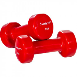 Kézisúlyzó vinyl MOVIT 2x3 kg piros Fitness MOVIT