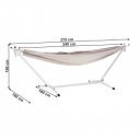 Függőágy Fantal double fehér-krémszínű rojtok nélkül