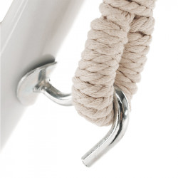 Függőágy Fantal double fehér-krémszínű rojtok nélkül