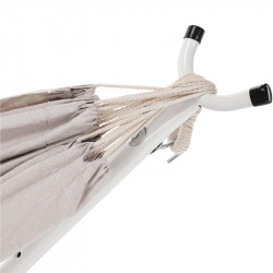 Függőágy Fantal double fehér-krémszínű rojtok nélkül