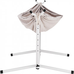 Függőágy Fantal double fehér-krémszínű rojtok nélkül