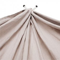 Függőágy Fantal double fehér-krémszínű rojtok nélkül