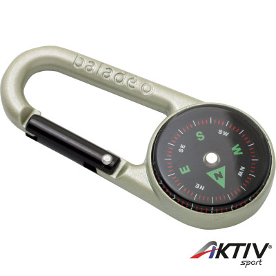 Baladéo Carabiner Compass City iránytű acél karabiner foglalatban