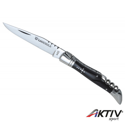 Baladéo Laguiole bicska bivalyszarv nyéllel dugóhúzóval