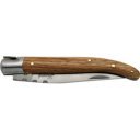 Baladeo Laguiole bicska, zebra fa markolattal, hímzett tokkal