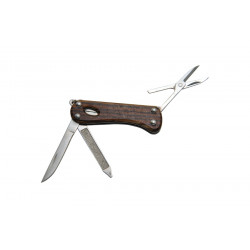 Baladéo Multifinction Knife Barrow 5 funkciós kemping bicska fa mintájú Sportszer BALADÉO