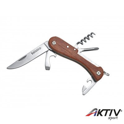 Baladéo Multifinction Knife Barrow 7 funkciós kemping bicska fa mintájú