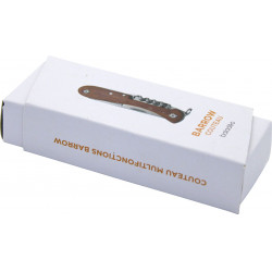 Baladéo Multifinction Knife Barrow 7 funkciós kemping bicska fa mintájú