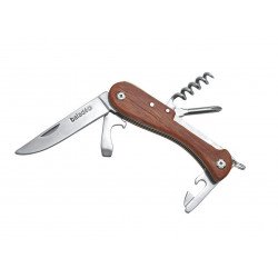 Baladéo Multifinction Knife Barrow 7 funkciós kemping bicska fa mintájú Sportszer BALADÉO