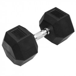 Hatszögletű gumírozott kézisúlyzó Trendy 27,5kg Fitness Trendy
