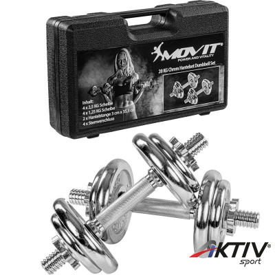Kézisúlyzó szett MOVIT króm 2x10 kg