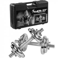Kézisúlyzó szett MOVIT króm 2x10 kg Fitness MOVIT