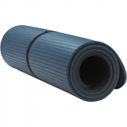 Fitnesz matrac pánttal PE 180x60x1 cm sötét kék-fekete Fitness Aktivsport