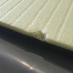 Szépséghibás Fitnesz matrac pánttal PE 180x60x1 cm zöld-fekete