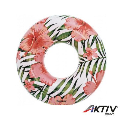 Úszógumi felfújható Bestway narancs virágos 119 cm