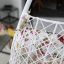 Szépséghibás függőfotel Kalea fehér-virág mintás