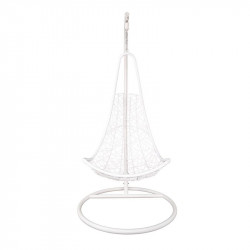 Szépséghibás függőfotel Kalea fehér-virág mintás