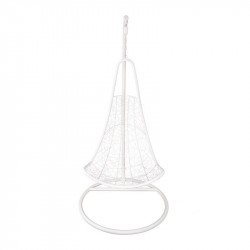 Szépséghibás függőfotel Kalea fehér-virág mintás