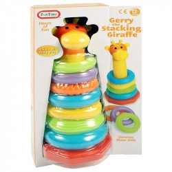Zsiráf montessori karika toronyépítő Készségfejlesztő játékok Funn