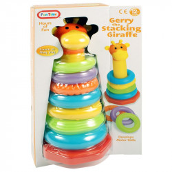 Zsiráf montessori karika toronyépítő Készségfejlesztő játékok Funn
