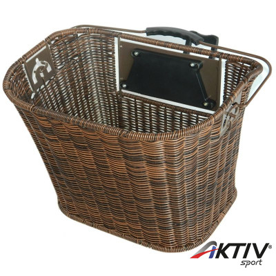 Kosár első rattan barna