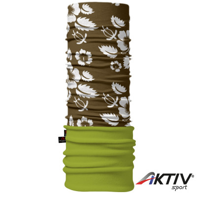 4 Fun Polartec többfunkciós csősál Flower Olive