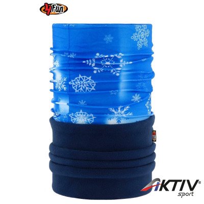 4 Fun Polartec többfunkciós gyerek csősál Snowflakes / Nautical Blue