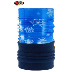 4 Fun Polartec többfunkciós gyerek csősál Snowflakes / Nautical Blue Nomadsport 4 FUN