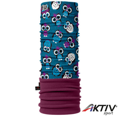 4 Fun Polartec többfunkciós gyermek csősál Owl Blue