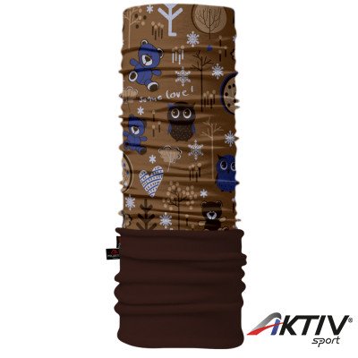 4 Fun Polartec többfunkciós gyermek csősál Garden Brown