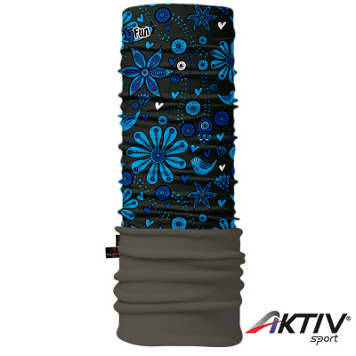 4 Fun Polartec többfunkciós gyermek csősál Flower Blue